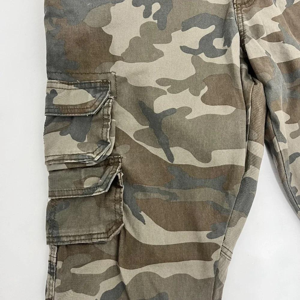 Wrangler Mens 38x30 Regular Taper Cargo Pants Green‎ Camouflage Army Flat Front